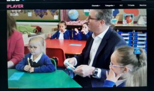 Sir Keir Starmer with an AMS Toothbrush and OHP Toothpaste in Middlesbrough