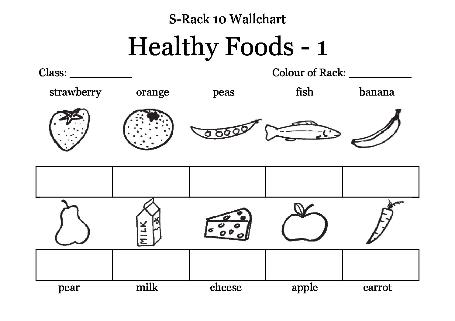 Wall Chart Healthy Foods 1 for S Rack 10