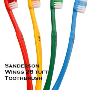 UK made Sanderson Wings 28 tuft and 25 tuft Toothbrushes